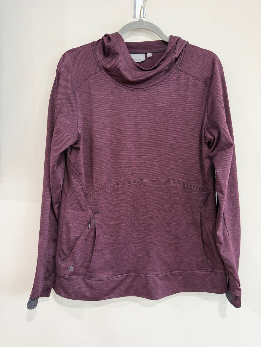 Athleta Plum Heathered Long Sleeve Top